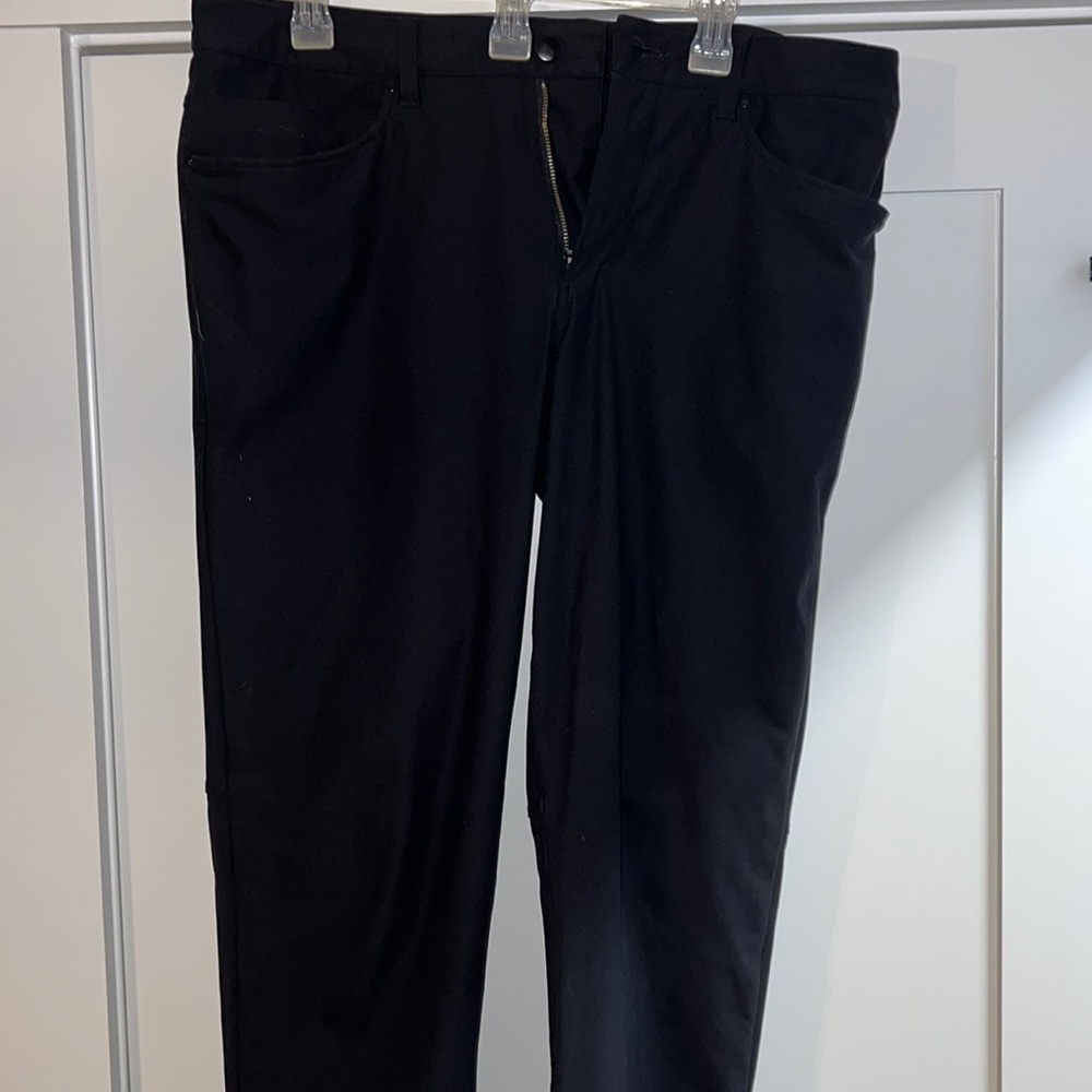 Men’s Black Lululemon ABC Slim Fit Pants - Waist: 34